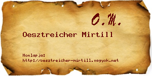 Oesztreicher Mirtill névjegykártya